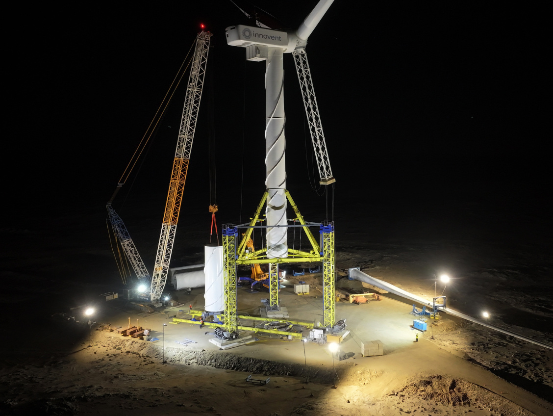 Teknologidebut! Disruptiv top-down installation realiseret p&aring; Goldwind vindm&oslash;ller